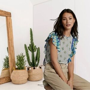 Anthropologie-Conditions Apply Zofana Novelty Cactus Top Size XS